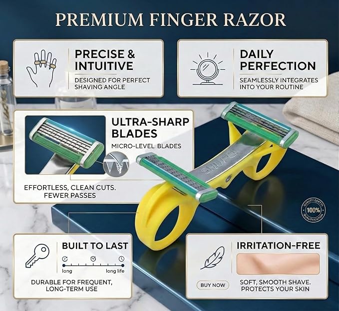 2026 New Version Bald Head Shaver for Men - Double Blade Ergonomic Manual Razor Kit with Spare Blades & Protective Travel Case