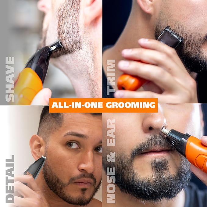 Wahl Trim Ninja All in One Hybrid Electric Razor and Beard Trimmer for Men – All Body Electric Shaver, Hair Trimmer, Precision Detail Trimmer, Ear & Nose Hair Trimmer for Men – Model 3030115