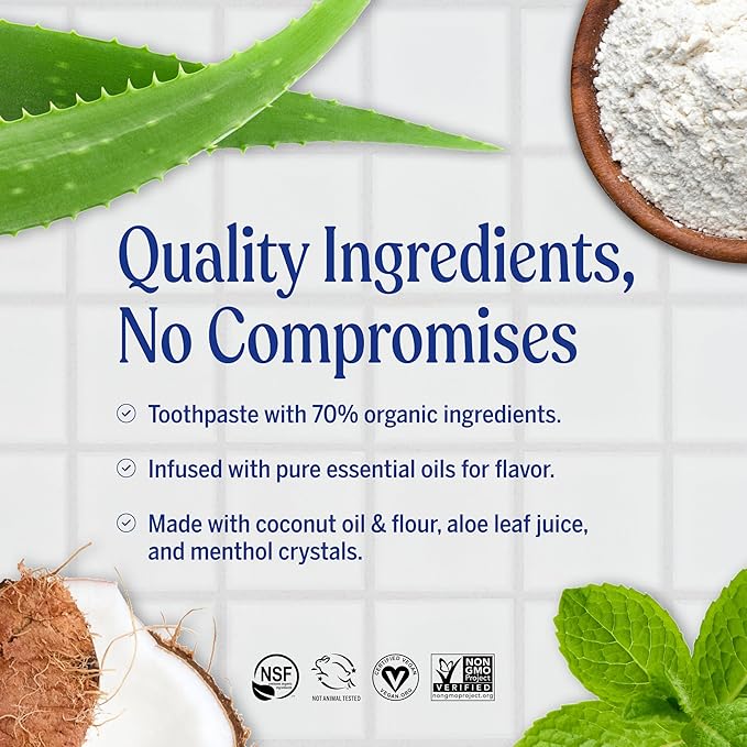 Dr. Bronner’s All-One Toothpaste 4 Pack Variety – (Peppermint, Spearmint, Cinnamon, Anise, 5oz Each) – 70% Organic Ingredients, SLS Free Toothpaste, Fluoride Free, Natural, Vegan, for Sensitive Teeth