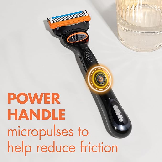 Gillette Fusion5 Power Razor for Men, 1 Gillette Power Razor Handle + 1 Blade Refill, (Pack of 2)