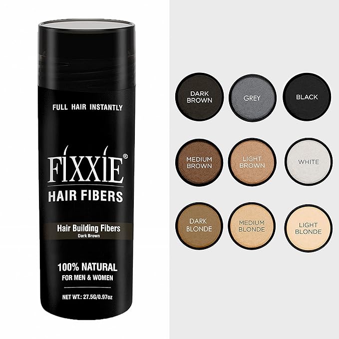 Hair Building Fibers BLACK for Thinning Hair 27.5g Bottle, Hair Fibre Concealer for Hair Loss for Men and Women, Naturally Thicker Looking Hair with Keratin Hair Fibers