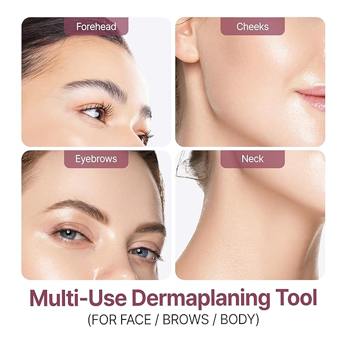 KoDerMa Foldable Dermaplaning Tool – Face Razor for Women & Men | Peach Fuzz Remover & Eyebrow Trimmer | Easy Exfoliation | K-Beauty Inspired | Ergonomic Blade Design (8)
