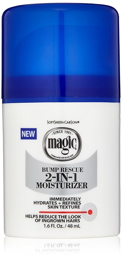 SoftSheen-Carson Magic Shave Bump Rescue 2-in-1 Moisturizer, Face Moisturizer, Reduces the look of Bumps and Ingrown Hair, Formulated for Black Men, with Zinc and Allantoin, 1.6 Fluid Ounce