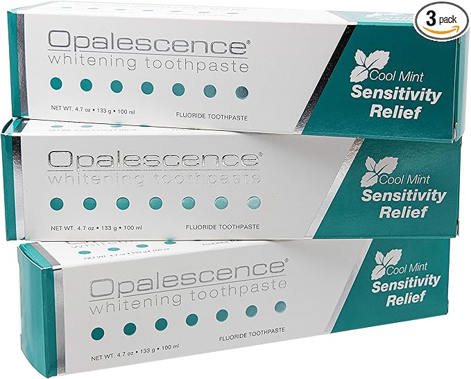 Opalescence Whitening Toothpaste for Sensitive Teeth - Oral Care, Mint Flavor, Gluten Free - 3 Pack