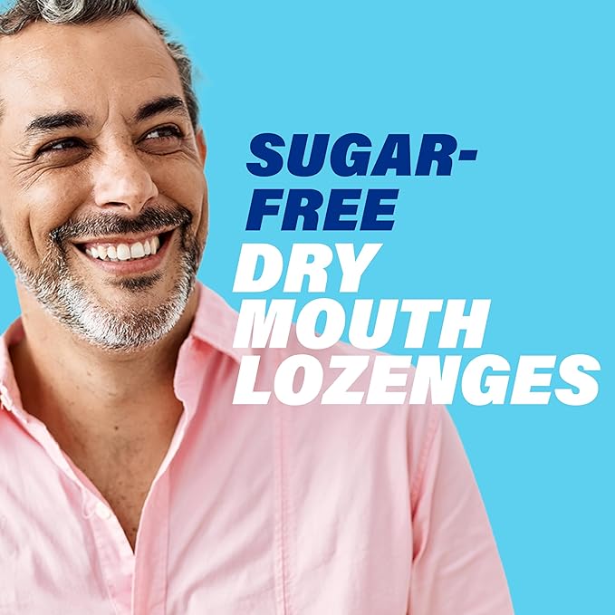 ACT Dry Mouth Lozenges with Xylitol, Sugar Free Honey-Lemon, 36 Lozenges
