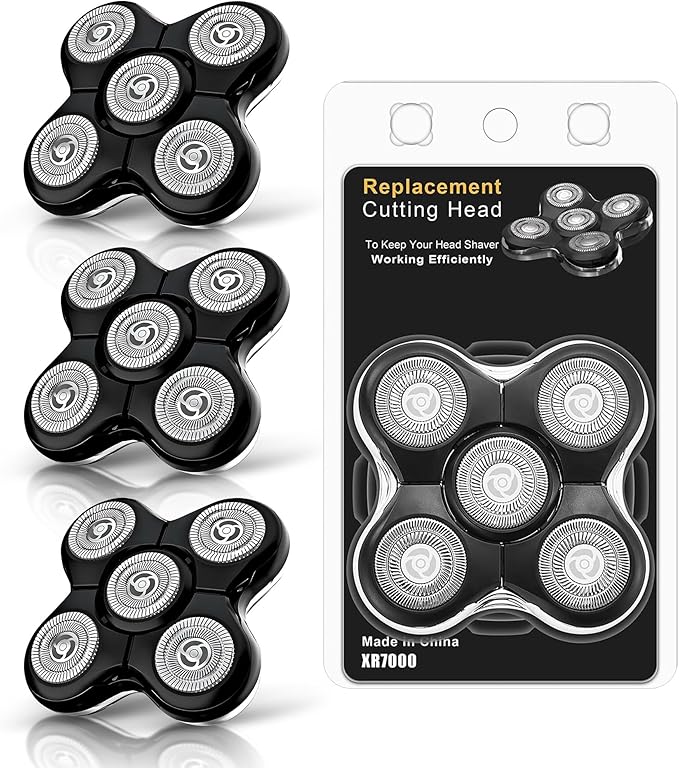 3 Pack Pro Head Shaver Replacement Blades Compatible with Remington Balder Pro Head Shaver Model XR7000, Precision Electric Shaving for Bald Men