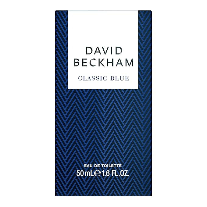 David Beckham Classic Blue Eau de Toilette 1.6 fl oz (Pack of 1), Notes of Pineapple, Apple Sage, and and Cashmere Wood, Men's Fragrance, Long Lasting, Everyday Fragrance, Travel Size