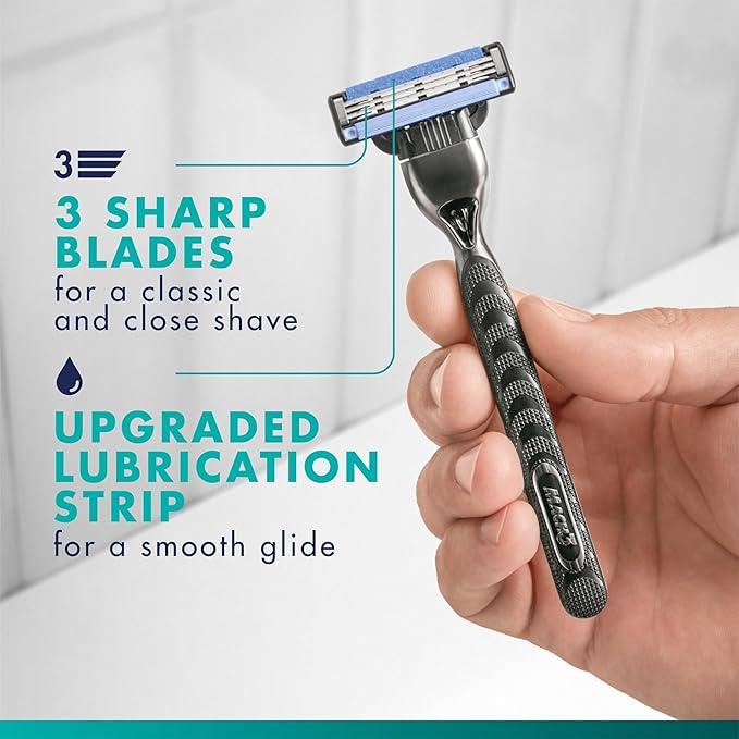 Gillette Mach3 Razor for Men, 1 Razor Handle + 1 Blade Refill