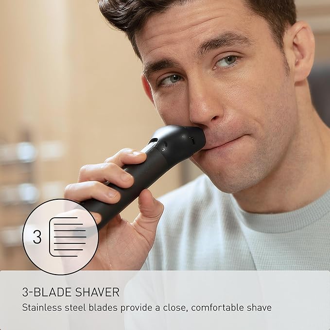 Panasonic MultiShape Defined Trim and Shave Kit, with Beard, Hair and Body Trimmer and Adjustable Trim Dial, 3-Blade Men’s Electric Razor, Easy-Clean Customizable Grooming Kit - ER-Defined