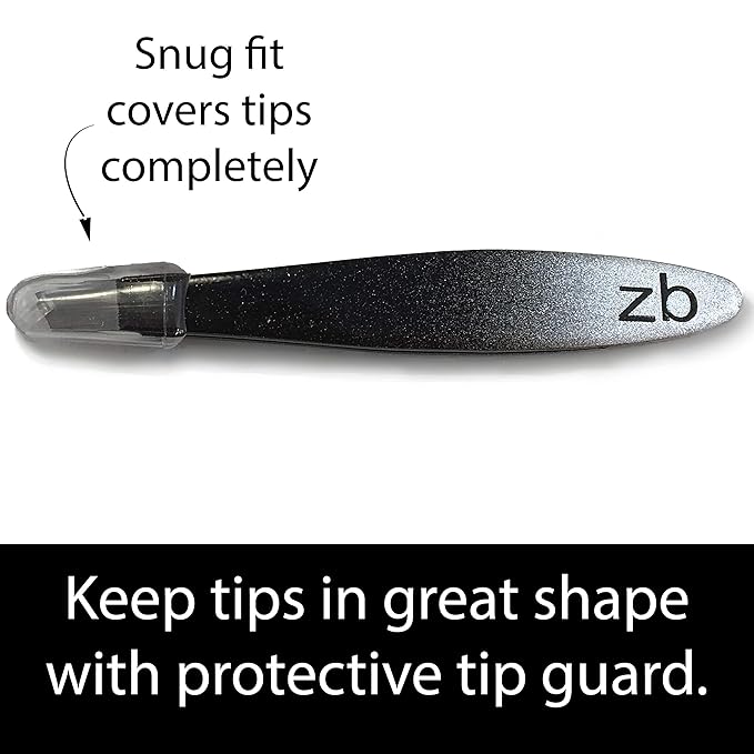 Zizzili Basics Mini Slant Tweezers - Best Tweezers for Eyebrow, Facial Hair Removal and your Precision Needs (Midnight Ombre)