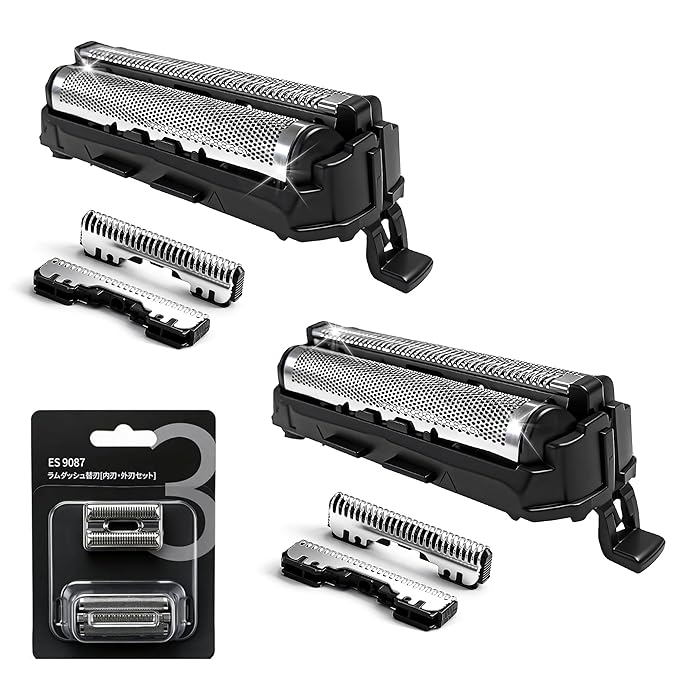 ES9013 Replacement Blades and Foil Compatible with Panasonic ARC3 Electric Razor for Men,Outer Foil and Inner Blade Set WES9013PC, 3-Blade shavers ES-LL41-K, ES81035 (2-Pack)