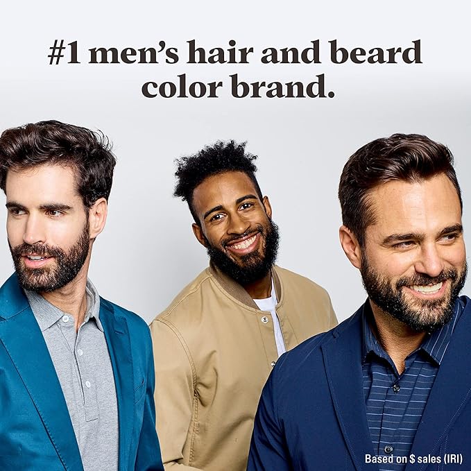 Just For Men Mustache & Beard, Beard Dye for Men with Brush Included, With Keratin Biotin Aloe and Coconut Oil for Healthy Facial Hair - Blond, M-10/15, Pack of 3 (Packaging May Vary)