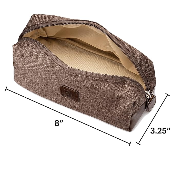 The Beard Club Stylish Travel Toiletry Bag for Men: Durable, Lightweight & Room Toiletry Travel Bag for Grooming Essentials, Shaving Kit, Shower & Bathroom Accessories