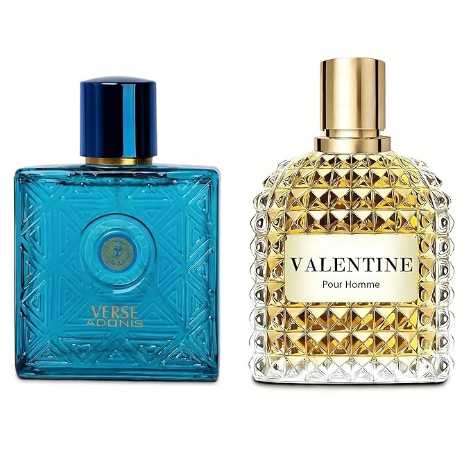 Verse Adonis & Yellow Valentine Combo Men Cologne 3.4 Fl. Oz Men's Perfume Refreshing Combination of Woody Floral & Fruity Scents Eau De Parfum for Men Lasts All Day Best Gift