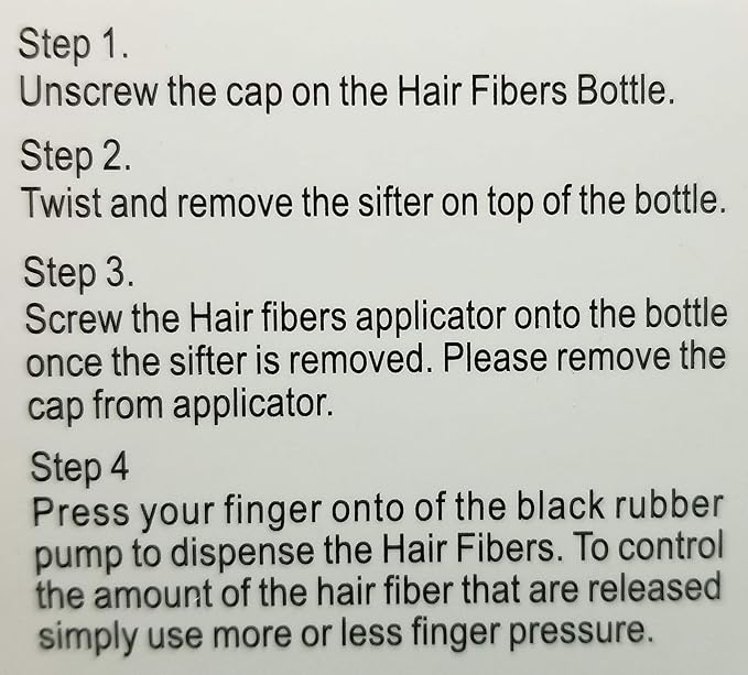 FINALLY HAIR Building Fibers Spray Pump Applicator - 12.5g Hair Atomizer Compatible with Toppik & Xfusion