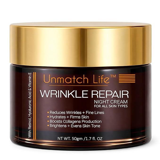 Wrinkle Repair Face Moisturizer, Anti-Aging Face cream with Collagen & Hyaluronic Acid, Retinol Cream for Face, Moisturizer for Dry & Aging Skin, Neck Tightening & Skin Firming Cream for Women & Men