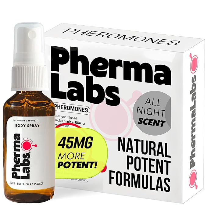 Pheromone Body Spray for Men, Energizing Scent, 1 oz (All Night [45MG])