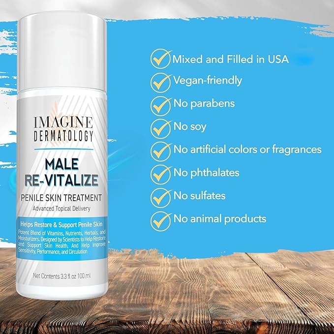 Original Male Re-Vitalize Penile Health Relief Cream Soothe Protect Irritated Chaffed Skin TSA Compliant Size (3.3fl oz/ 100ml)