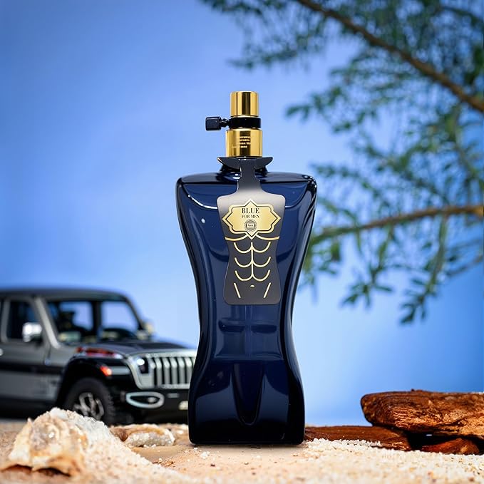 Hybrid & Company Blue For Men Gold Edition For Men Eau De Parfum Vaporisateur Natural Spray 3.4 Fl Oz (Pack of 2)