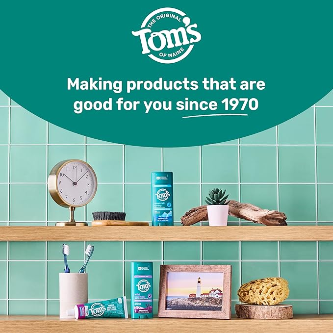 Tom's of Maine Whole Care Natural Toothpaste with Fluoride, Spearmint, 4 Ounce (Pack of 3), (Packaging May Vary)
