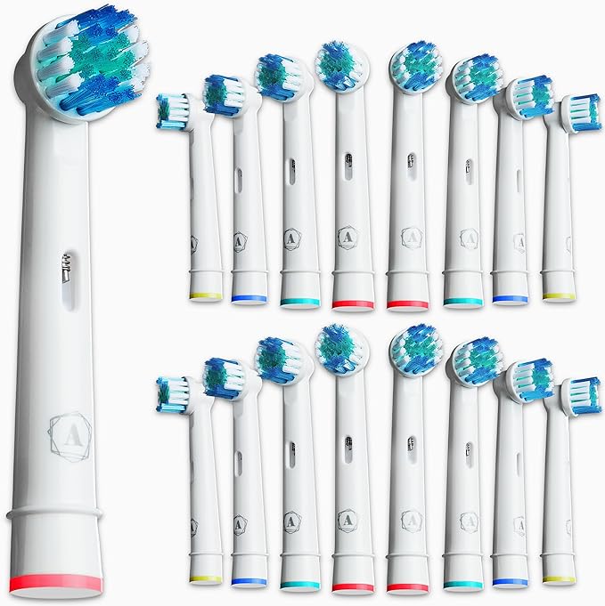 Replacement Toothbrush Heads Compatible with Oral B - 16 Pack Aster Toothbrush Head Compatible with Oral B Braun Electric Brush Heads Refill for 7000/Pro 1000/9600/ 5000/3000/8000