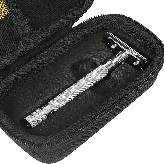 Khanka Hard Travel Case replacement for WEISHI Double Edge Safety Razor/Merkur Long Handled Safety Razor