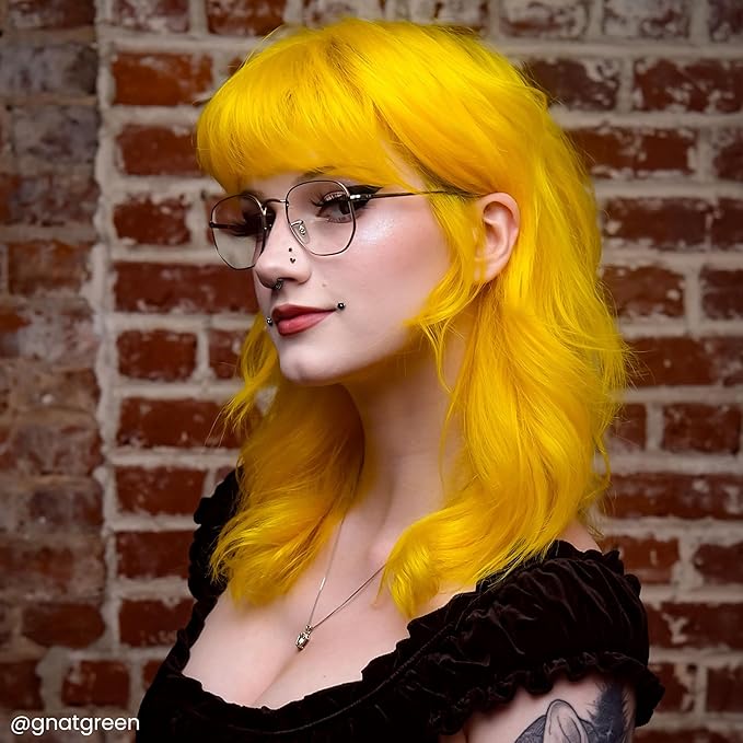 Arctic Fox Semi-Permanent Hair Dye, Vegan & Cruelty-Free, Vibrant Yellow Color, Conditioning Formula, Ammonia-Free, Peroxide-Free, For All Hair Types, Cosmic Sunshine, 8 Fl Oz (Pack of 2)