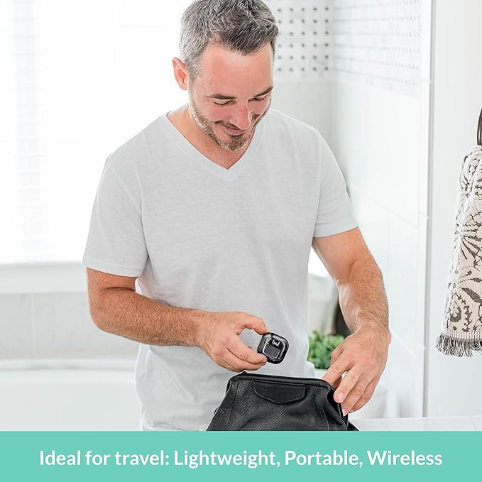 Bril UV-C Toothbrush Sanitizer – Portable Cleaner & Travel Toothbrush Holder – 3-Minute Sanitizing Cycle with Rechargeable Battery, Magnetic Holder & Mounting System - Durable, Universal Fit – Navy