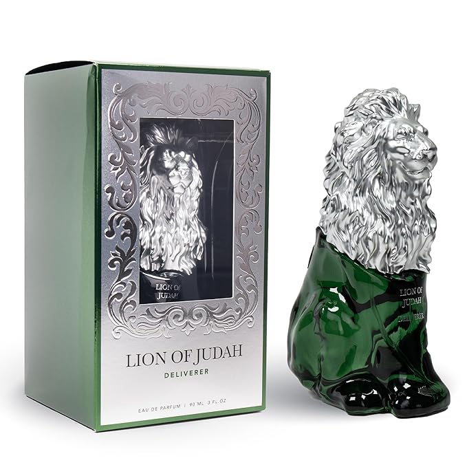 LION OF JUDAH Deliverer - Long-Lasting EDP Fragrance Comes in Elegant Lion-Shaped Glass Bottle - Men's Cologne with Italian Bergamot & Patchouli Notes (90ml)
