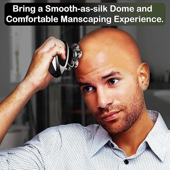 Head Shavers for Bald Men - Upgraded Detachable Men's Electric shavers - IPX6 Waterproof Electric Razor for Men - 7D LED Display Rechargeable Grooming Kit with Type-C Charge