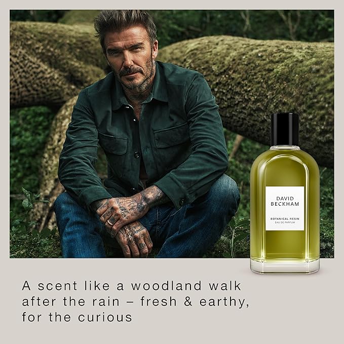 David Beckham Collection Botanical Resin Eau de Parfum 3.3 fl oz (Pack of 1), Notes of Grapefruit, Ginger, and Sandalwood, Men's Fragrance, Long Lasting, Everyday Fragrance, Travel Size