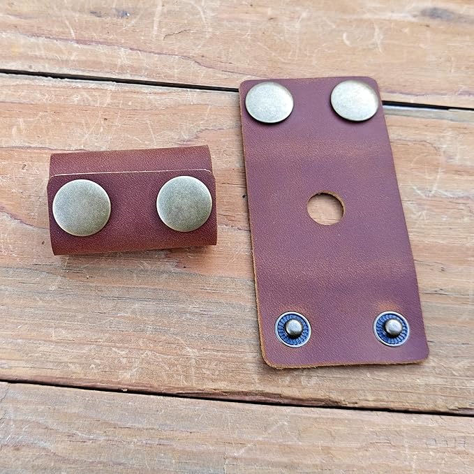 Handmade leather Double Satety Edge Razor Head Protective Sheath For men, Leather Shaving Travel Cover Fits Most Safety Razors (Brown)