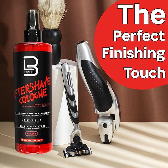 L3 Level 3 After Shave Spray Cologne - Softens Skin - Refreshes and Relieves Face and Skin - Moisturizing Formula Level Three After Shaving