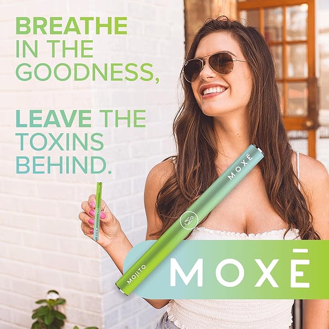 MOXE Natural Mojito Air Inhaler | Non Electric Long-Lasting Flavored Air Refreshing Support | Oral Fixation Peppermint, Lime, Bergamot & Menthol Essential Oils, Craving Relief - 3 Pack