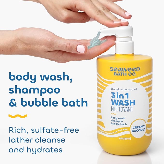 SEAWEED BATH CO Creamy Coconut 3-1 Body Wash, 30 FZ