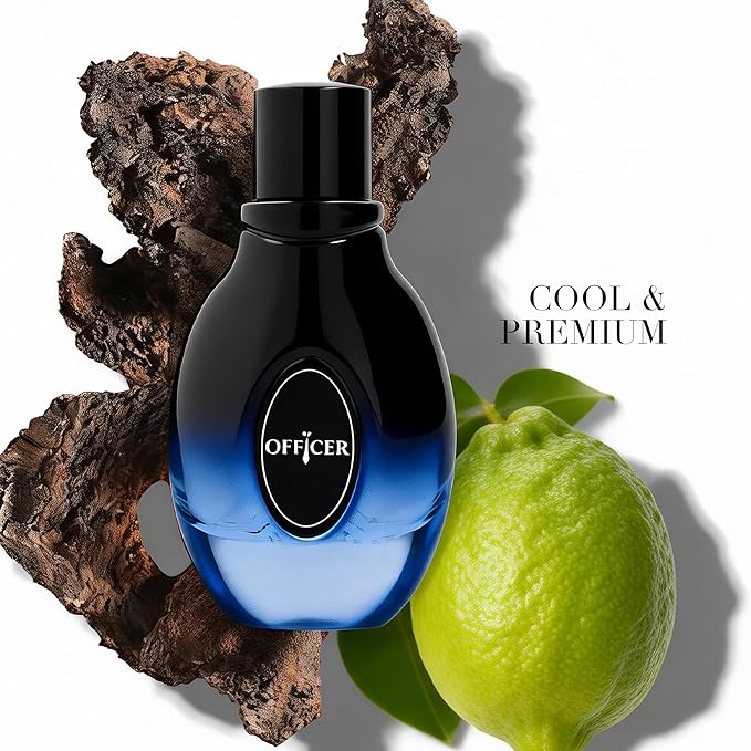 Men’s Eau de Parfum, Woody Fresh Cologne for Men, Long Lasting Modern Masculine Scent, 3.4 Fl Oz (100ml) Officer 100ml