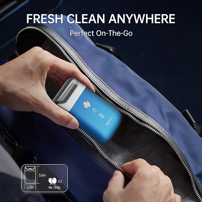 Portable Electric Razor for Men with 8,000 RPM Dual Floating Blade, 1H Charge for 60 Days, Type-C, IPX7 & Anti Pinch, Design for Daily/Travel Use, Electric Foil Shavers for Face, Navy