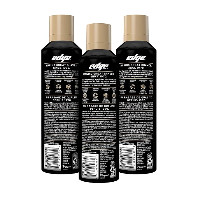 Edge Shave Gel for Men, Cedarwood & Shea Butter, 7oz (3 Pack) - Shaving Gel For Men That Moisturizes, Protects and Soothes To Help Reduce Skin Irritation (Packaging May Vary)