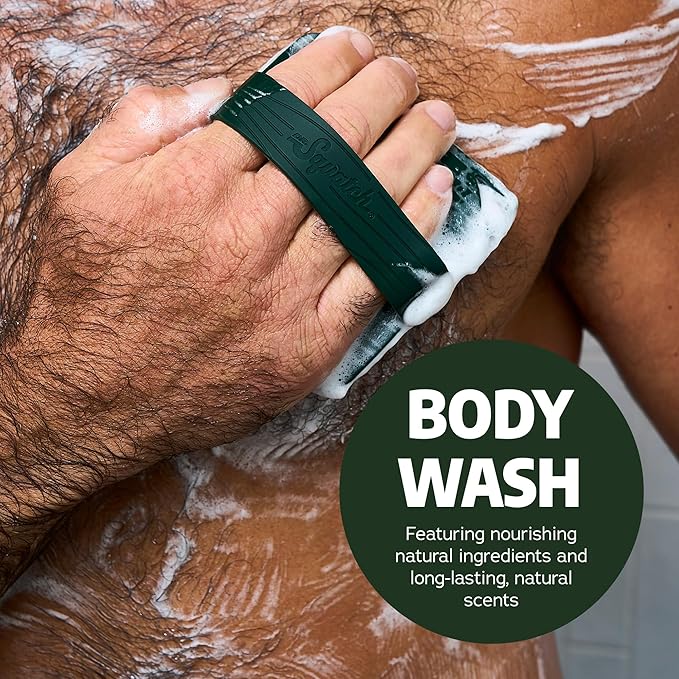Dr. Squatch Natural Men's Body Wash Shower Gel - Cleansing, Nourishing, Long Lasting Scent, Moisturizing Body Wash for Men - Mountain Meadow + Lumberjack Lodge (14 oz, 2-Pack)