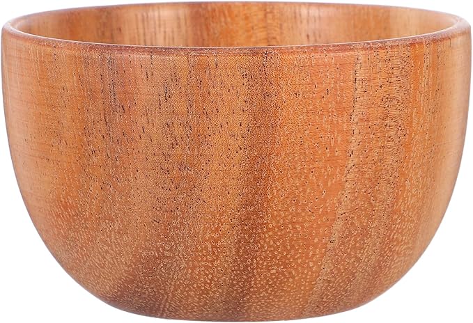 Healifty Wood Shaving Soap Bowl for Men Beard Bowl Travel Shaving Soap Dish for Smooth Lather Bathroom and Travel Use
