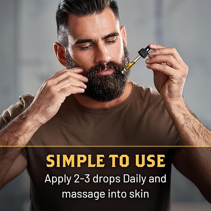Leven Rose Ranger Grooming Unscented Beard Oil for Men - Organic Jojoba & Argan Oil - Fragrance Free - Made in USA - 1 FL OZ / 30 ML