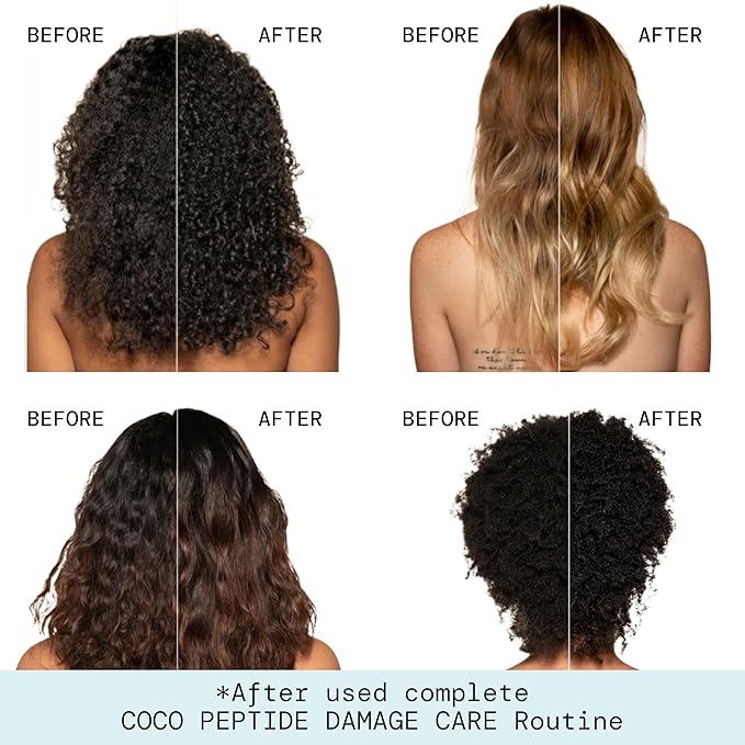 Pacifica Coco Peptide Damage Care Conditioner, Haircare, Repair Split Ends and Breakage, Hair Repair Treatment, Color Safe, For Dry and Damaged Hair, Hair Care, Vegan, 8 fl oz (1 Count)