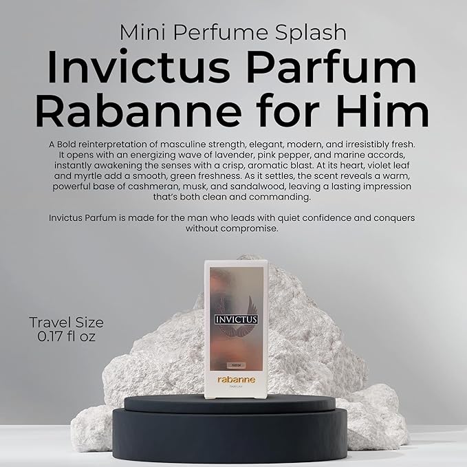 Paco Rabanne Invictus Parfum for Men Mini Perfume Splash 0.17 oz