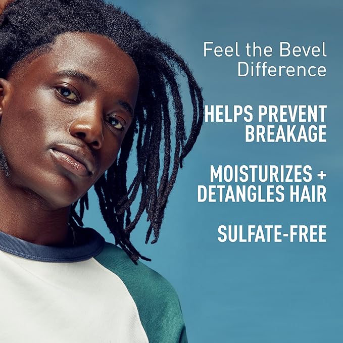 Bevel Hair Conditioner for Men with Coconut Oil and Shea Butter, Sulfate Free Conditioner for Textured Hair, Moisturizes, Conditions and Detangles Hair, 12 Oz (Packaging May Vary) (Pack of 2)