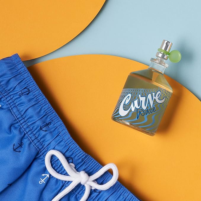 Curve Wave Men's Cologne Fragrance Spray, Gift for Him, Casual Day or Night Scent, 4.2 fl oz