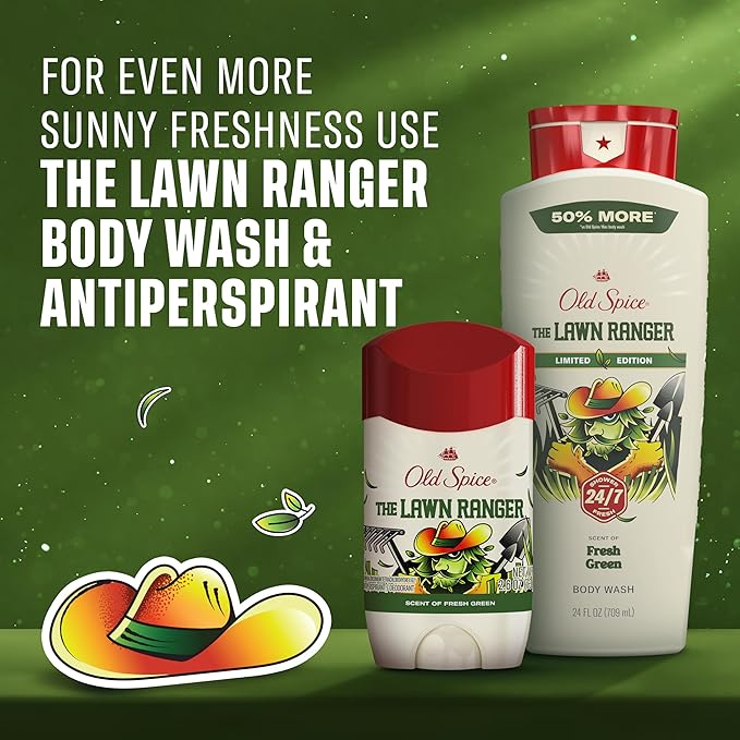 Old Spice Body Wash for Men, Summerdudes, 24/7 Shower Fresh with Daily Use, Long Lasting Scent, Cleanse & Refresh Skin, VIP Festival Experience, Lawn Ranger with Fresh Green Scent, 24 oz