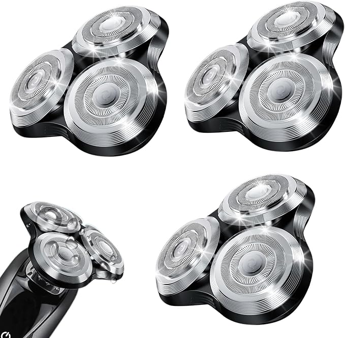 New Upgrade SH90 Replacement Shaver Heads Compatible with Philips Norelco Series 9000 (S9000) Shavers Replacement Heads (SILVER(3pcs))