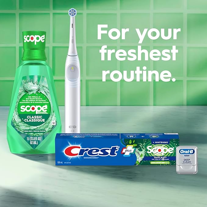 Crest Scope Classic Mouthwash, Original Formula, 500 Ml, 4 Count