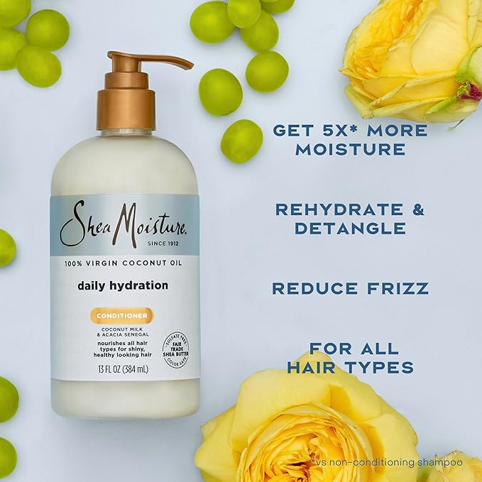 Shea Moisture Daily Hydrating Conditioner Virgin Coconut Oil For All Hair Types Sulfate-Free 13 oz