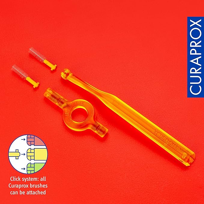 Curaprox Interdental Brush Refills CPS 09 Prime – ISO Size 2, Yellow | Ultra-Fine Filaments for Gentle Plaque Removal | 8-Pack | Swiss Made | English Packaging